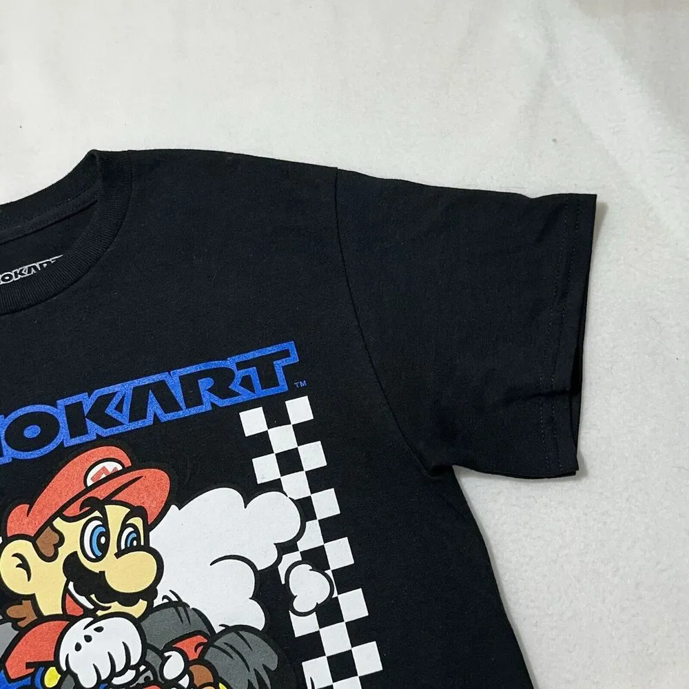 Nintendo Mario Kart Men's Small Black Short Sleeve Graphic T Shirt Bowser Oil - Picture 4 of 11